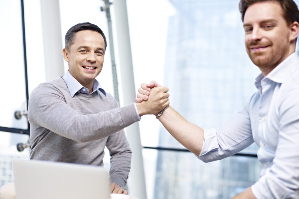 Two Guys Handshake